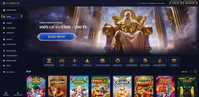cazeus casino Gameplay