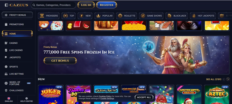 cazeus casino Gameplay